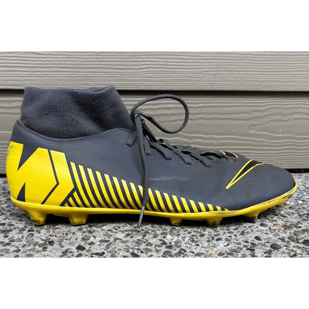 Nike Mercurial‎ Superfly 6 Pro Soccer Cleats Grey Yellow AH7362-070 Men's 12